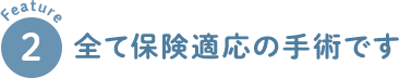 2 全て保険適応の手術です